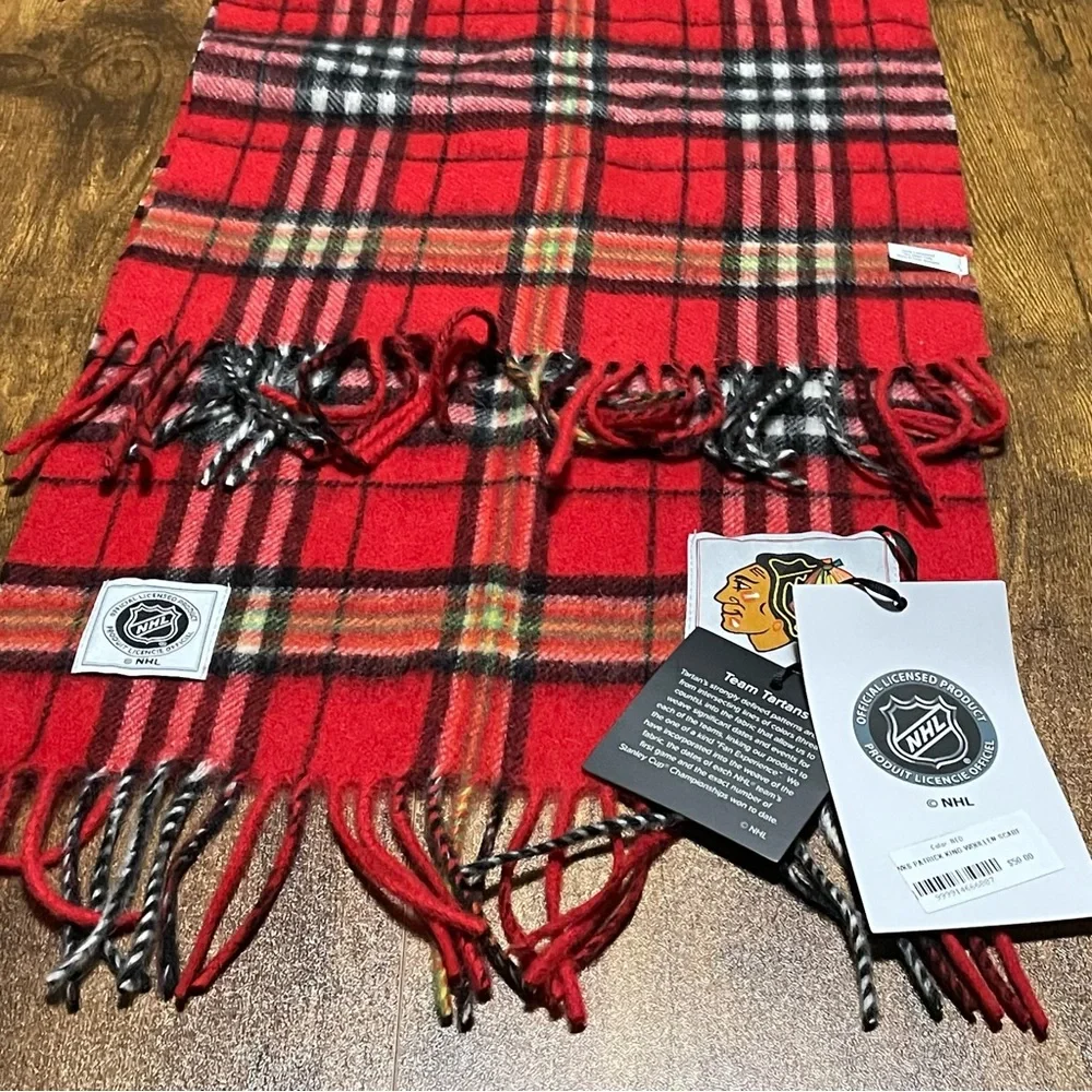 Chicago Blackhawks Extra Long Lambswool Scarf NHL Patrick King Woollen …